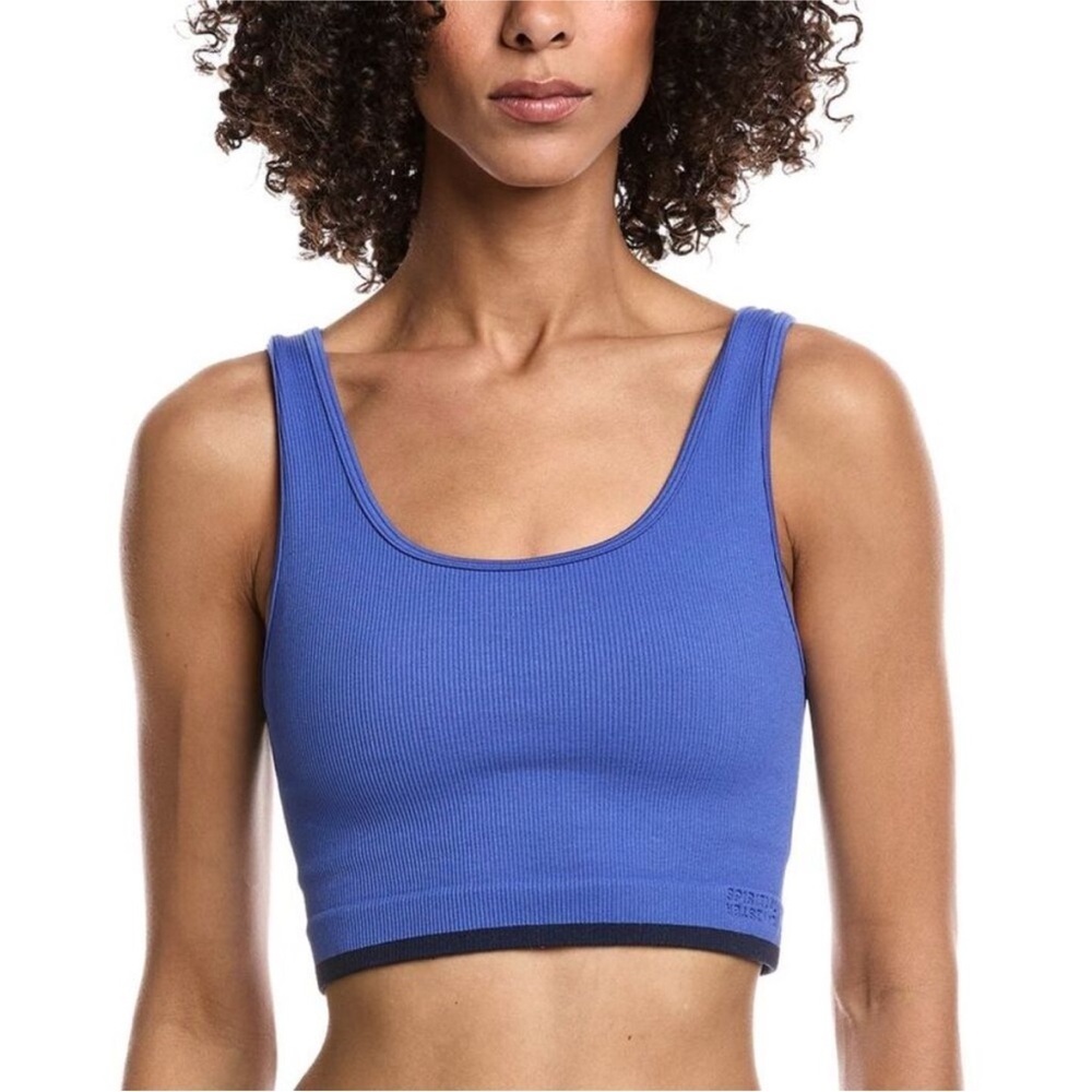 NWT Spiritual Gangster Womens Blue Love Longline Sports Bra